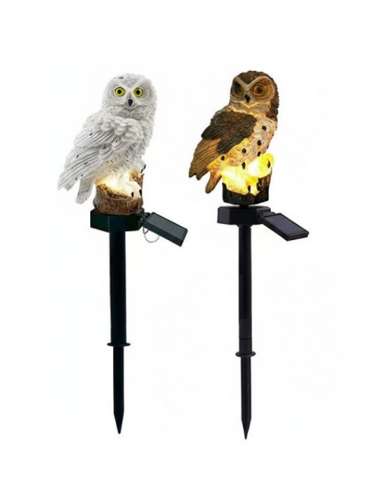 Baykuş Tasarımlı Solar Kazıklı Bahçe Aydınlatma