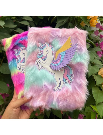 Unicorn Tasarımlı Peluş Hatıra Defteri