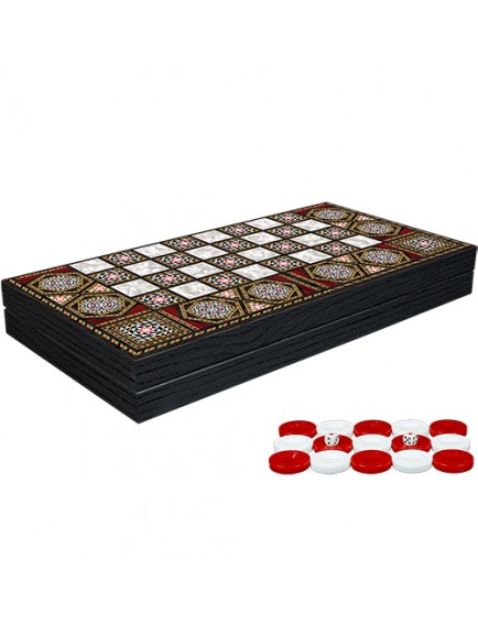 Klasik Sedef İşlemeli Tavla Model 1