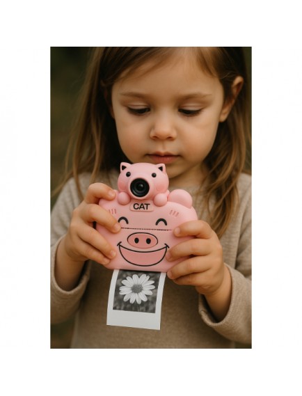 Kameralı Fotoğraf Yazıcısı Pembe Renk