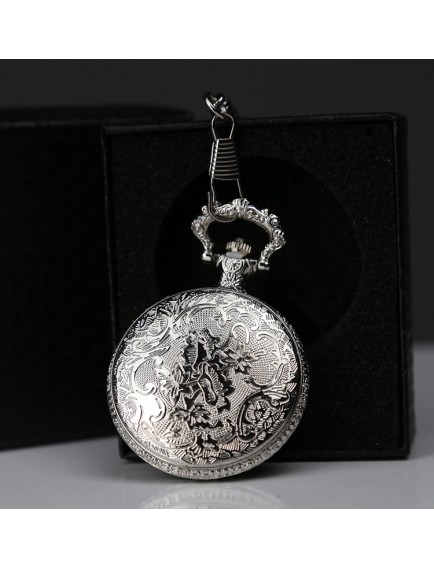 Özel Kutulu Dad (Baba) Tasarımlı Gümüş Köstekli Saat