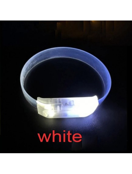 3 Modlu Pilli LED Işıklı Esnek Parti Bilekliği Beyaz