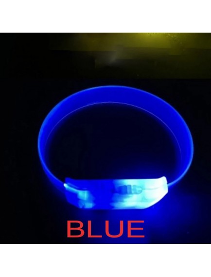 3 Modlu Pilli LED Işıklı Esnek Parti Bilekliği Mavi