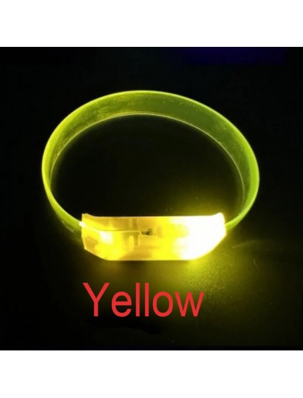 3 Modlu Pilli LED Işıklı Esnek Parti Bilekliği Sarı