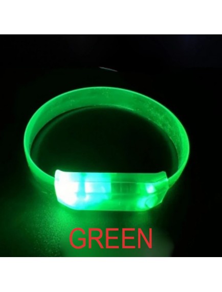 3 Modlu Pilli LED Işıklı Esnek Parti Bilekliği Yeşil