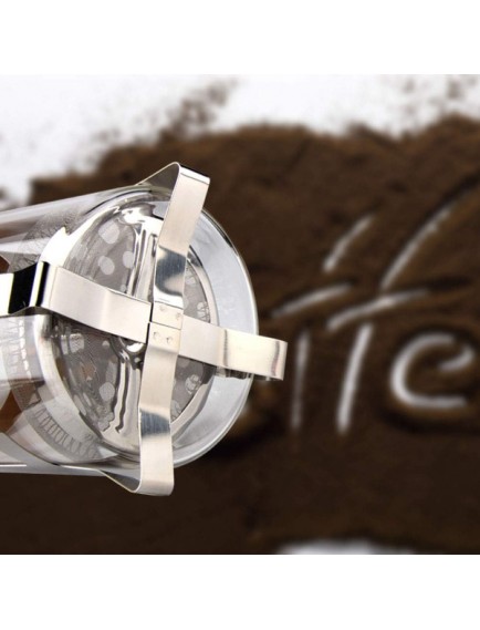 Ahşap Detaylı 350 ml Cam French Press