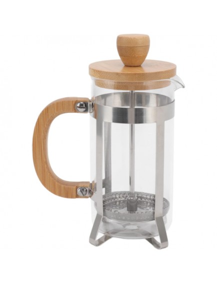 Ahşap Detaylı 600 ml Cam French Press