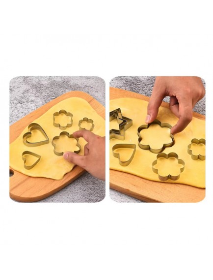 12 Adet Paslanmaz Çelik Kurabiye Kalıbı Seti