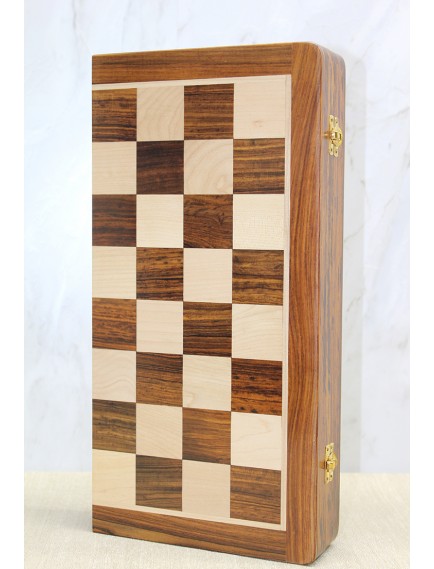 Mıknatıs Taşlı Ahşap Katlanabilir Kutulu Satranç Oyunu 40 Cm