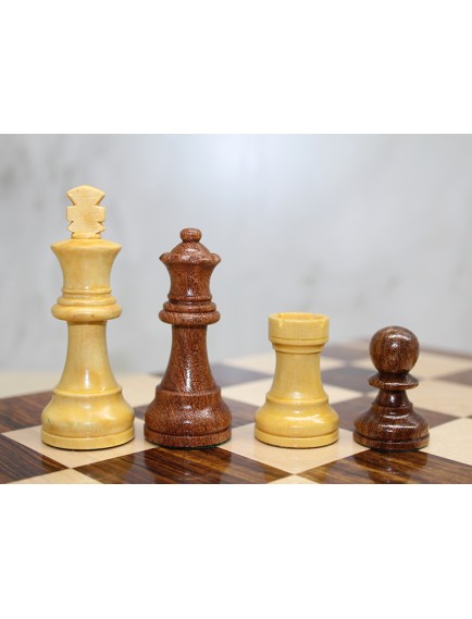 Özel Vernikli Mıknatıs Taşlı Ahşap Katlanabilir Kutulu Satranç Oyunu 12.5 Cm