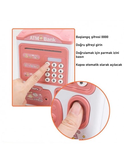 Parmak İzi ve Şifreli Elektronik ATM Kumbara