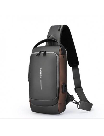 Powerbank Destekli Erkek Ön Göğüs Çantası