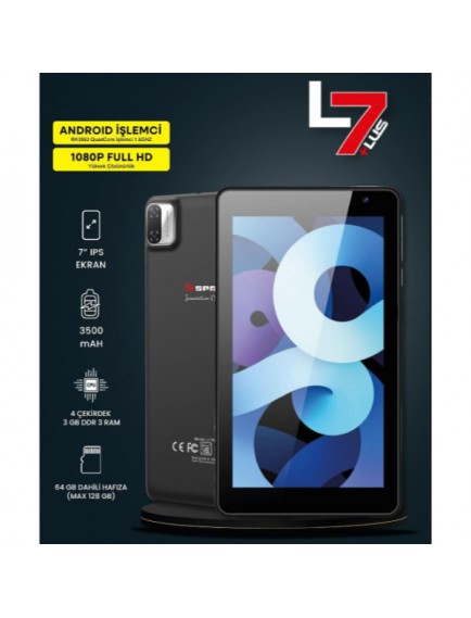 7" IPS Ekran 4 Çekirdek 3GB/64GB Tablet PC