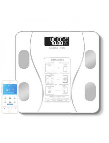 Beyaz Renk Bluetooth Özellikli Akıllı Tartı