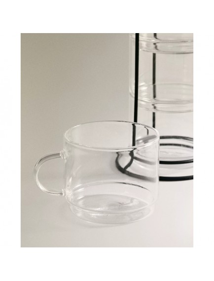 Standlı Borosilikat 4'lü Fincan Seti