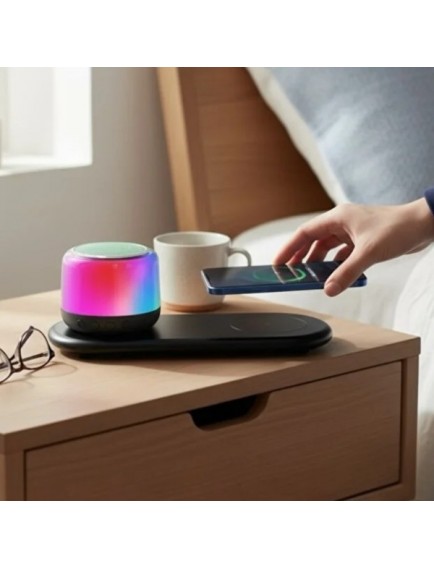 Kablosuz Şarj Standlı Bluetooth Hoparlör