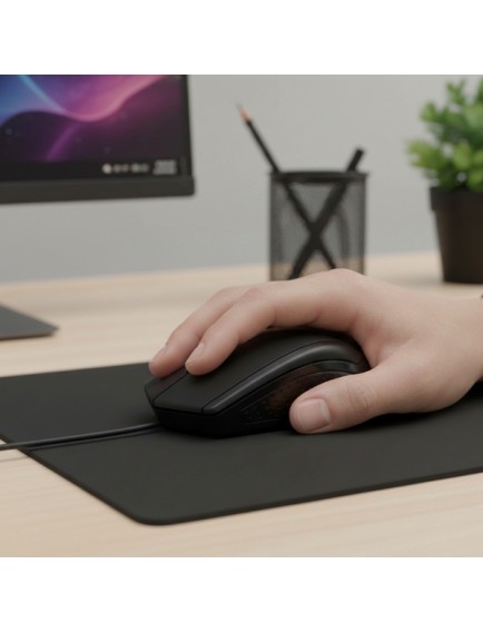 Siyah USB Kablolu 3D Optik Mouse