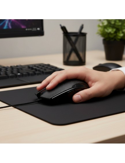 Siyah Mat Desenli USB Kablolu 3D Optik Mouse