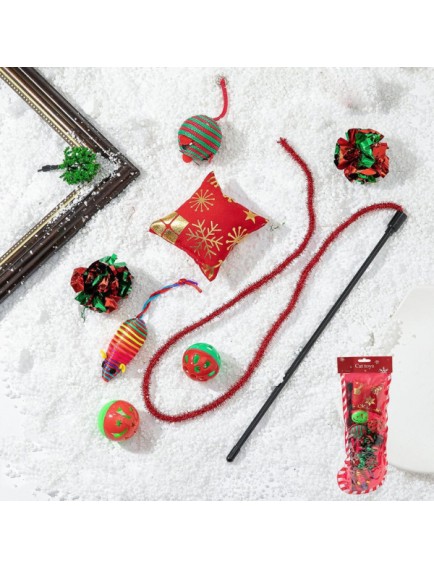 Yılbaşı Konseptli Kedi Oyuncak Seti