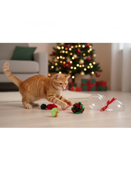 Yılbaşı Konseptli 8 Parça Küre İçinde Oyuncak Seti