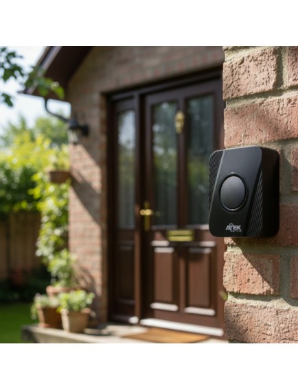 Siyah Kablosuz Su Geçirmez Kapı Zili