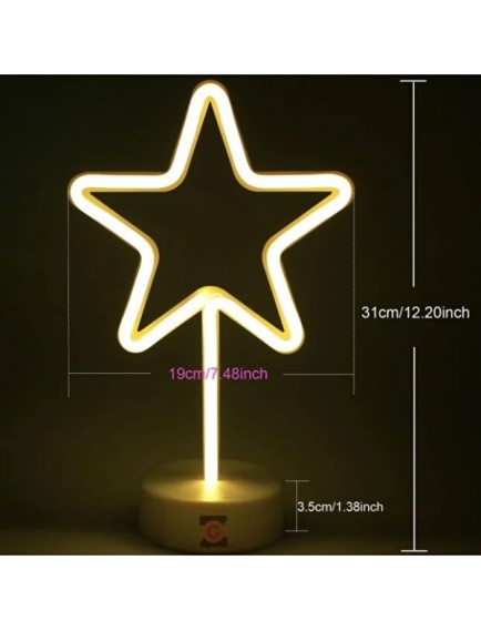Yıldız Neon LED Lamba
