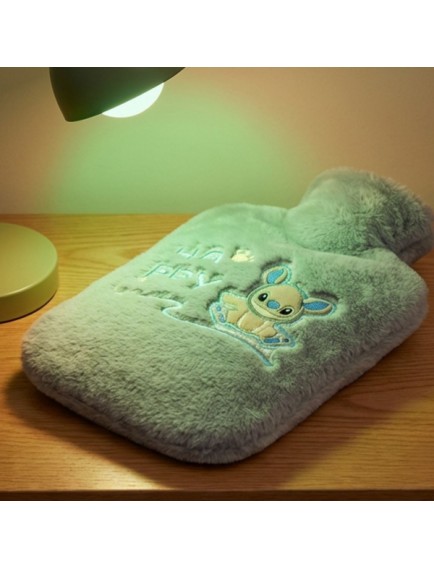 Stitch Figürlü Gri Peluş Sıcak Su Torbası 1 Litre