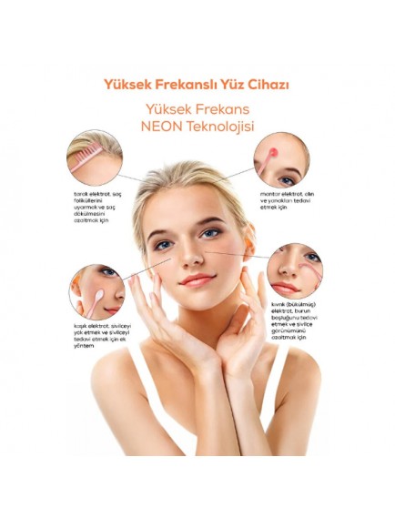 4 Başlıklı Yüksek Frekanslı Cilt Bakım Analiz Cihazı