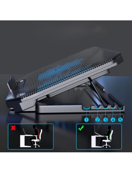 Ayarlanabilir Yükseklik Kademeli Laptop Soğutucu Fan