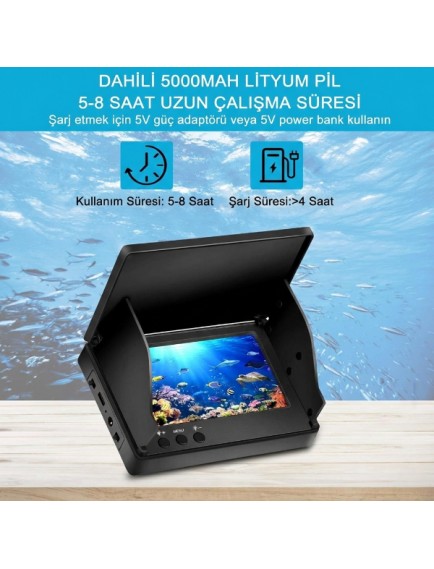 25 Metre Sualtı Balık Tutma Kamerası