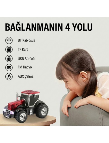 Traktör Tasarımlı Bluetooth Hoparlör