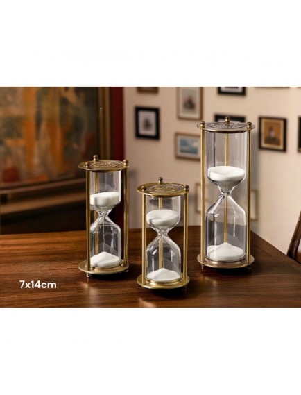 Dekoratif Cam Kum Saati 7x14 cm