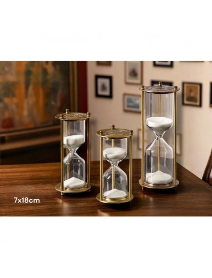 Dekoratif Cam Kum Saati 7x18 cm