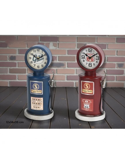 Retro Benzin Pompası Tasarımlı Masaüstü Saat