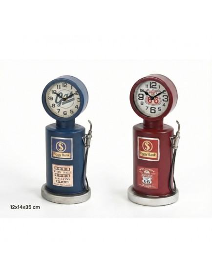 Retro Benzin Pompası Tasarımlı Masaüstü Saat