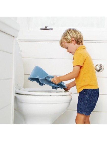 Mavi Kulplu Çocuk Klozet Adaptörü