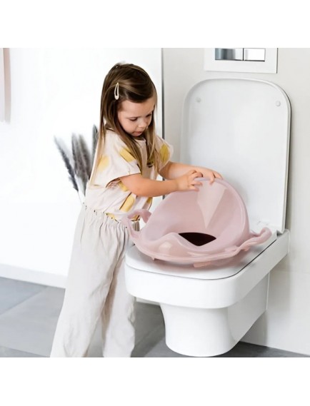 Pembe Kulplu Çocuk Klozet Adaptörü