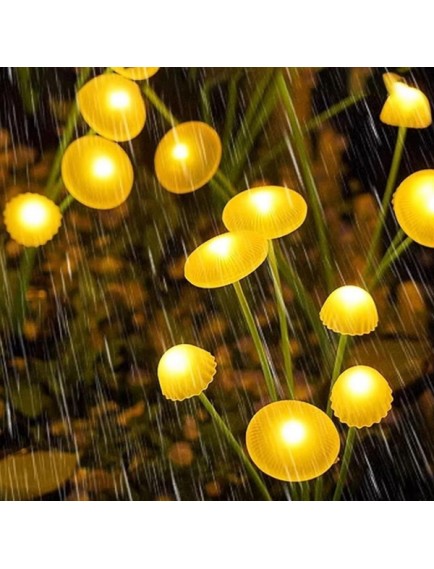 2 Adet Plastik Mantar Sensörlü Solar Bahçe Lambası