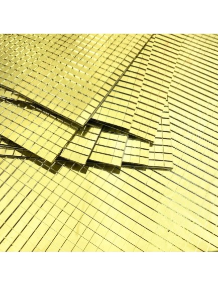Kendinden Yapışkanlı Aynalı Kare Gold Sticker 30x30 Cm