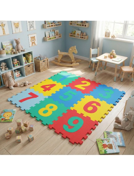 9 Parça Sayılar Puzzle Yer Matı