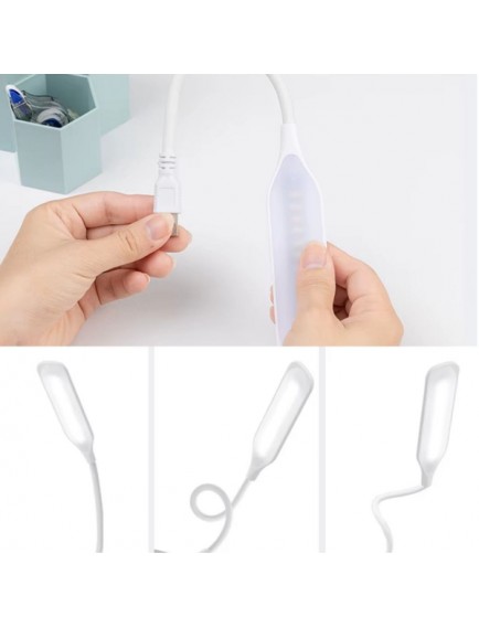 Kompakt USB Beyaz 14 Ledli 3 Kademeli Dokunmatik Okuma Lambası