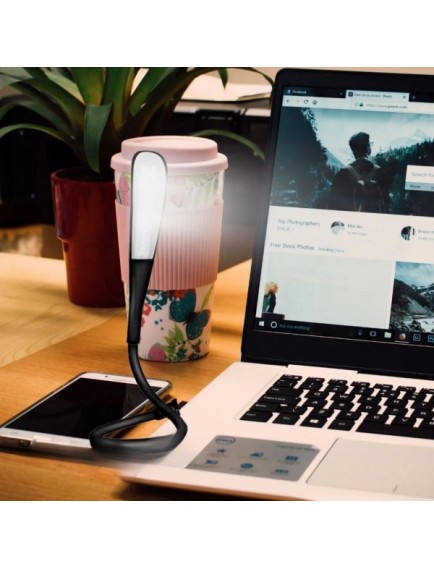Kompakt USB Siyah 14 Ledli 3 Kademeli Dokunmatik Okuma Lambası