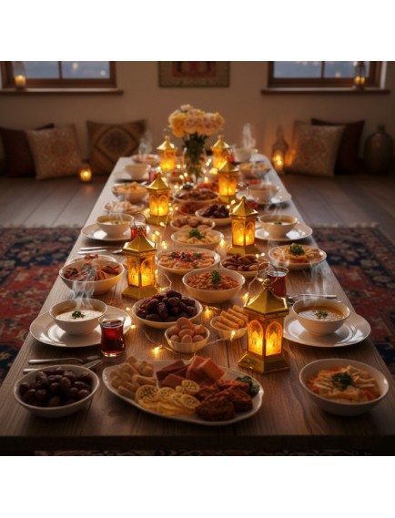 Ramazan Temalı Altıgen Kubbe LED Lamba