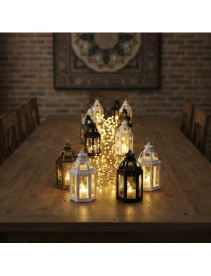 Ramazan Temalı Büyük Altıgen Açık Kubbe LED Lamba