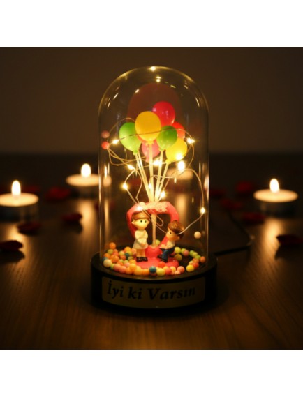 Biblolu Balonlu Ledli Fanus