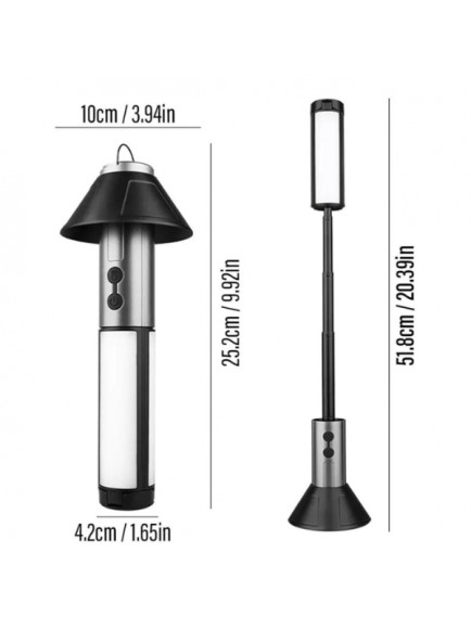 Teleskopik Şarj Edilebilir Çadır Kamp Işığı