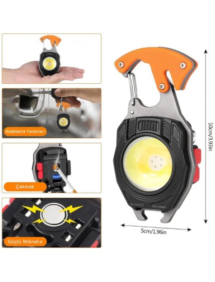 Çok Fonksiyonlu Anahtarlık Kamp Lambası
