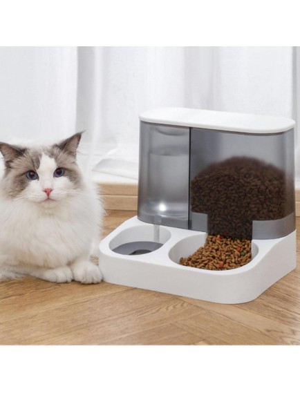 2'si 1 Arada Otomatik Kedi Mama ve Su Kabı