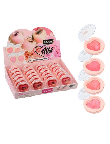 4'lü Kalp Allık Blush Seti