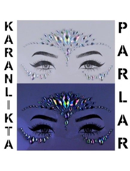 Pembe Taşlı Makyaj Yüz Süsü